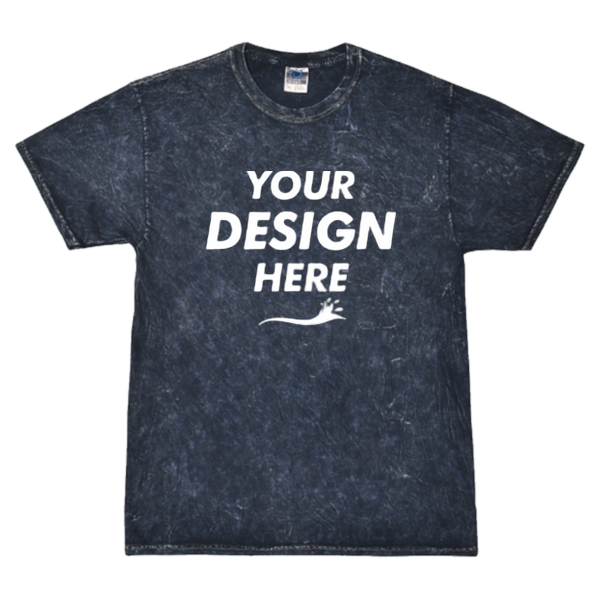 Colortone Unisex Mineral Wash T-Shirt, Mineral Navy, Front view, Mockup
