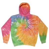 Colortone Unisex Tie-Dyed Hooded Sweatshirt, Eternity, Front view