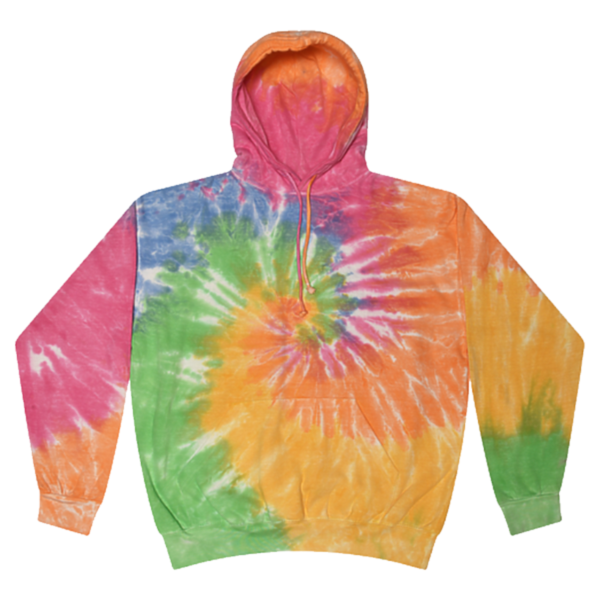 Colortone Unisex Tie-Dyed Hooded Sweatshirt, Eternity, Front view