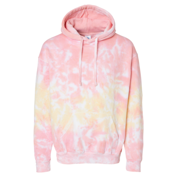 Colortone Unisex Tie-Dyed Hooded Sweatshirt, Funnel Cake, Front view