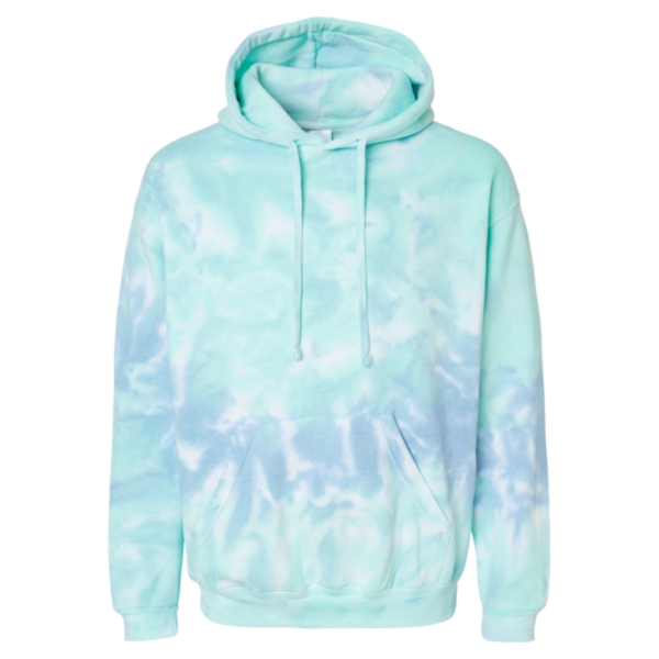 Colortone Unisex Tie-Dyed Hooded Sweatshirt, Slushy, Front view