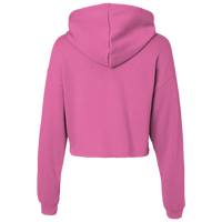 Colortone Women's Tie-Dyed Crop Hooded Sweatshirt, Cotton Candy, Back view