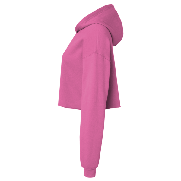Colortone Women's Tie-Dyed Crop Hooded Sweatshirt, Cotton Candy, Left Sleeve view