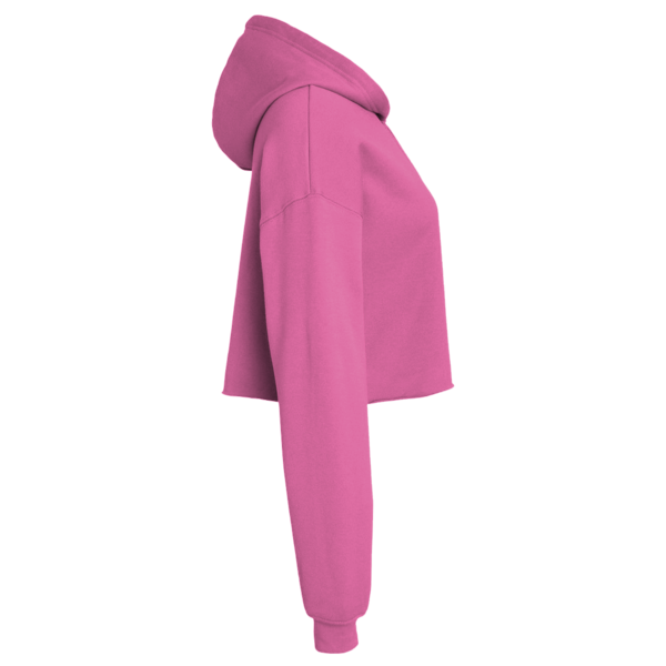 Colortone Women's Tie-Dyed Crop Hooded Sweatshirt, Cotton Candy, Right Sleeve view