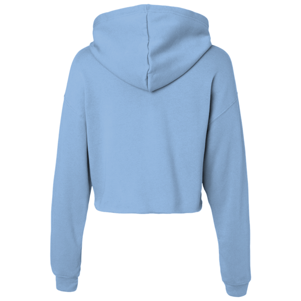 Colortone Women's Tie-Dyed Crop Hooded Sweatshirt, Lagoon, Back view