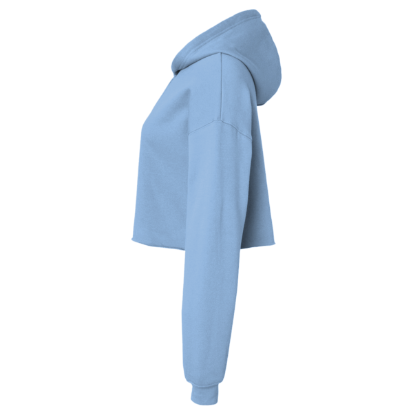 Colortone Women's Tie-Dyed Crop Hooded Sweatshirt, Lagoon, Left Sleeve view