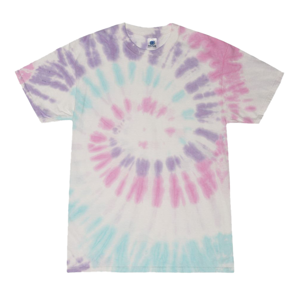 Colortone Youth Multi-Color Tie-Dyed T-Shirt, Acadia / Acadia, Front view