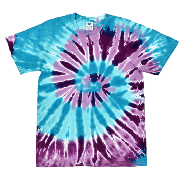 Colortone Youth Multi-Color Tie-Dyed T-Shirt, Barbados / Barbados, Front view