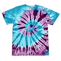 Colortone Youth Multi-Color Tie-Dyed T-Shirt, Barbados / Barbados, Front view