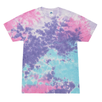 Colortone Youth Multi-Color Tie-Dyed T-Shirt, Cotton Candy / Cotton Candy, Front view