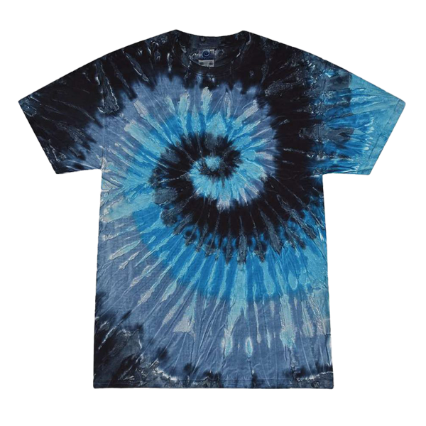 Colortone Youth Multi-Color Tie-Dyed T-Shirt, Evening Sky / Evening Sky, Front view