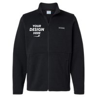 Columbia Men's Alto Pass™ Fleece Full-Zip Jacket, Black, Front view, Mockup