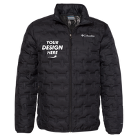 Columbia Men's Delta Ridge™ II Down Jacket, Black, Front view, Mockup