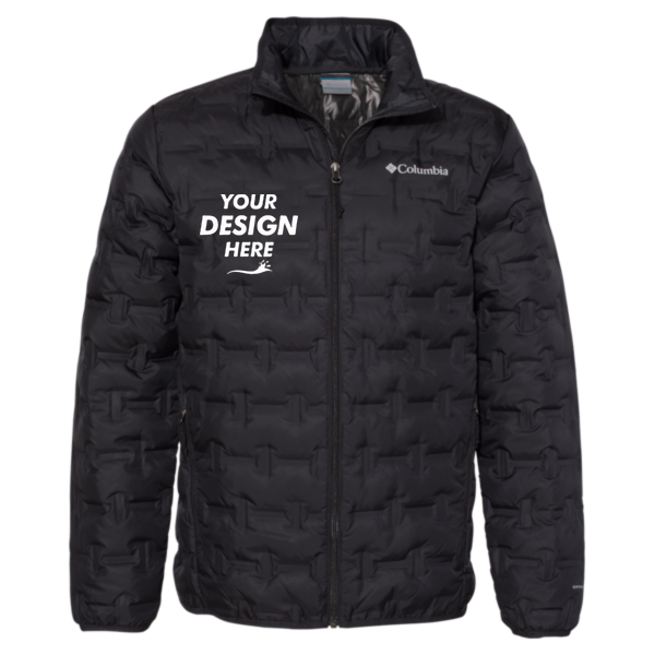 Columbia Men's Delta Ridge™ II Down Jacket, Black, Front view, Mockup