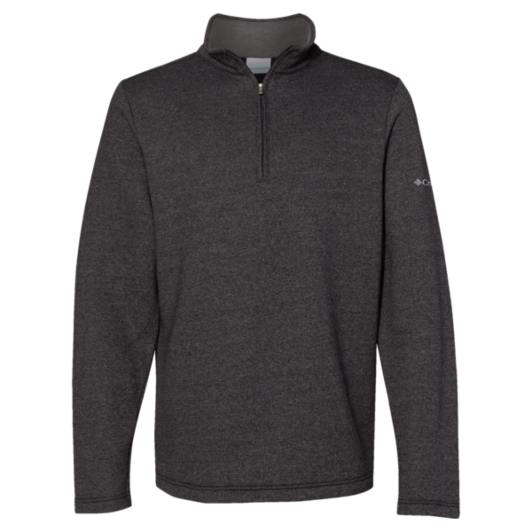 Columbia Men's Great Hart Mountain™ III Half-Zip Pullover, Black Heather, Front view