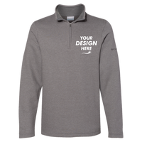 Columbia Men's Great Hart Mountain™ III Half-Zip Pullover, Boulder Heather, Front view, Mockup