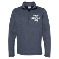 Columbia Men's Great Hart Mountain™ III Half-Zip Pullover, Collegiate Navy, Front view, Mockup