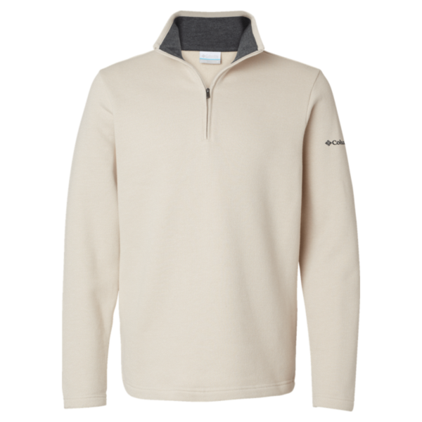 Columbia Men's Great Hart Mountain™ III Half-Zip Pullover, Dark Stone Heather, Front view