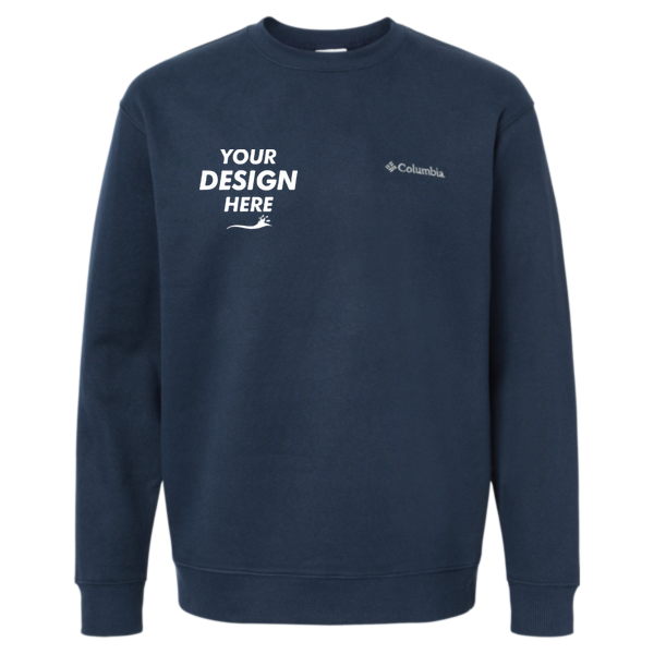 Columbia Men's Hart Mountain™ II Crewneck Sweatshirt, Collegiate Navy, Front view, Mockup
