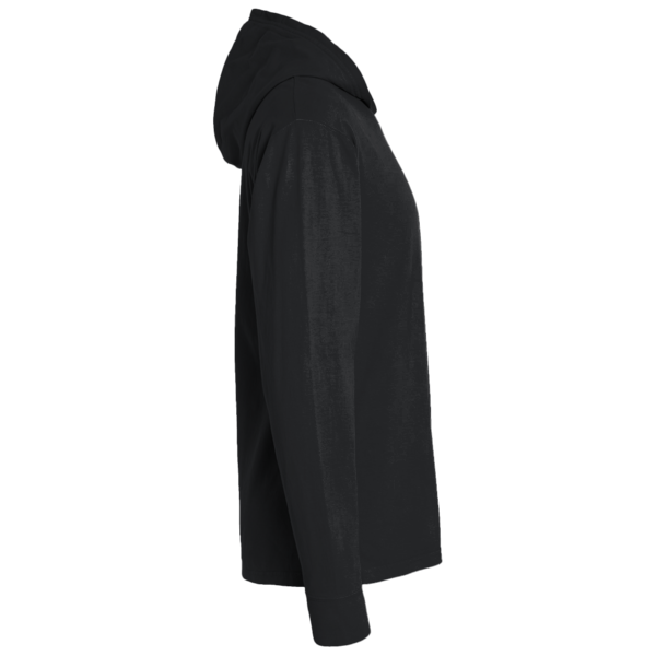 Columbia Men's PFG Terminal Tackle™ Hooded Long Sleeve T-Shirt, Black / Cool Grey, Right Sleeve view