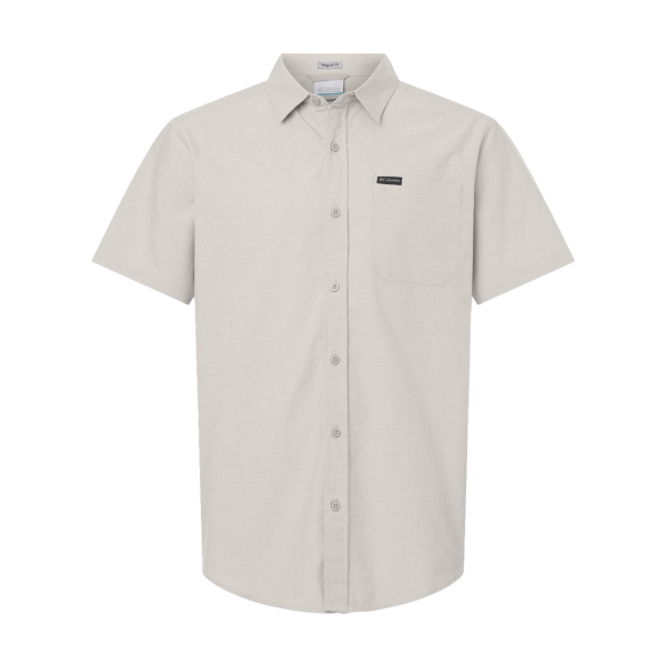 Columbia Men's Rapid Rivers™ Novelty Short Sleeve Shirt, Dark Stone, Front view