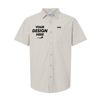 Columbia Men's Rapid Rivers™ Novelty Short Sleeve Shirt, Dark Stone, Front view, Mockup