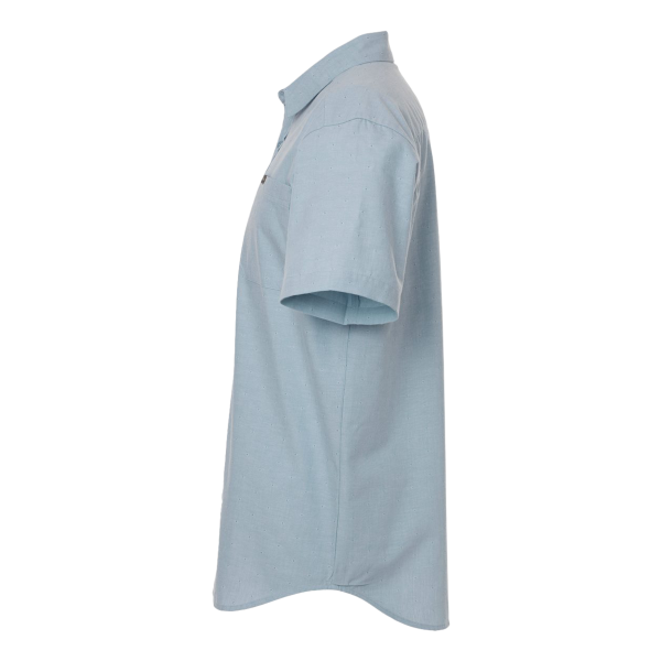 Columbia Men's Rapid Rivers™ Novelty Short Sleeve Shirt, Ripple Blue, Left Sleeve view