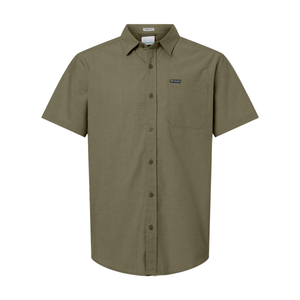 Columbia Men's Rapid Rivers™ Novelty Short Sleeve Shirt, Stone Green, Front view