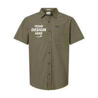 Columbia Men's Rapid Rivers™ Novelty Short Sleeve Shirt, Stone Green, Front view, Mockup