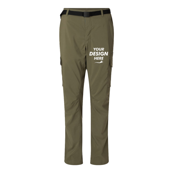 Columbia Men's Skien Valley™ Cargo Pants, Stone Green, Front view, Mockup