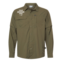 Columbia Men's Skien Valley™ Pocket Shirt, Stone Green, Front view, Mockup