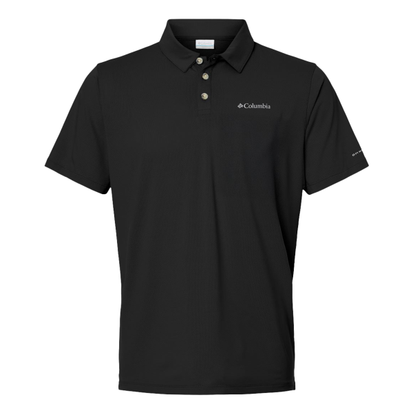 Columbia Men's Tech Trail™ Utility Polo, Black, Front view