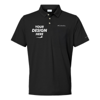 Columbia Men's Tech Trail™ Utility Polo, Black, Front view, Mockup