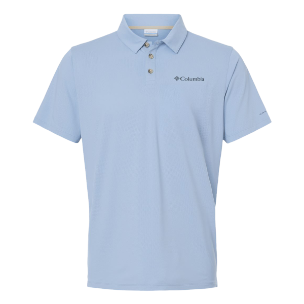 Columbia Men's Tech Trail™ Utility Polo, Ripple Blue, Front view