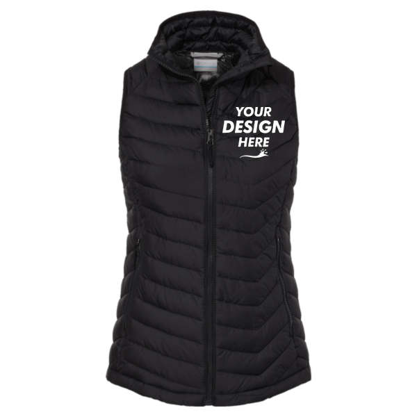 Columbia Women's Powder Lite™ Vest, Black, Front view, Mockup