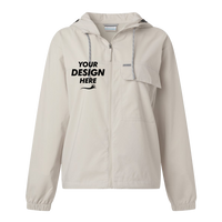 Columbia Women's Skien Valley™ Hooded Lightweight Jacket, Dark Stone, Front view, Mockup