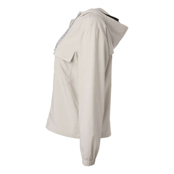 Columbia Women's Skien Valley™ Hooded Lightweight Jacket, Dark Stone, Left Sleeve view