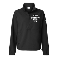 Columbia Women's Sucker for Summer™ Half-Zip Pullover, Black, Front view, Mockup