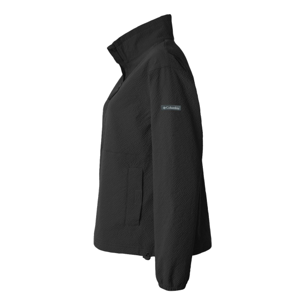 Columbia Women's Sucker for Summer™ Half-Zip Pullover, Black, Left Sleeve view