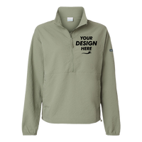 Columbia Women's Sucker for Summer™ Half-Zip Pullover, Safari, Front view, Mockup