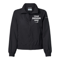 Columbia Women's Time Is Right™ II Windbreaker, Black, Front view, Mockup