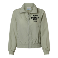 Columbia Women's Time Is Right™ II Windbreaker, Safari, Front view, Mockup