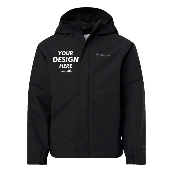 Columbia Youth Hikebound™ II Jacket, Black, Front view, Mockup