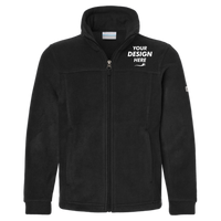 Columbia Youth Steens Mountain™ II Fleece Full-Zip Jacket, Black, Front view, Mockup