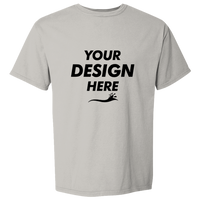 ComfortWash by Hanes Men's Garment-Dyed T-Shirt, Concrete Grey, Front view, Mockup