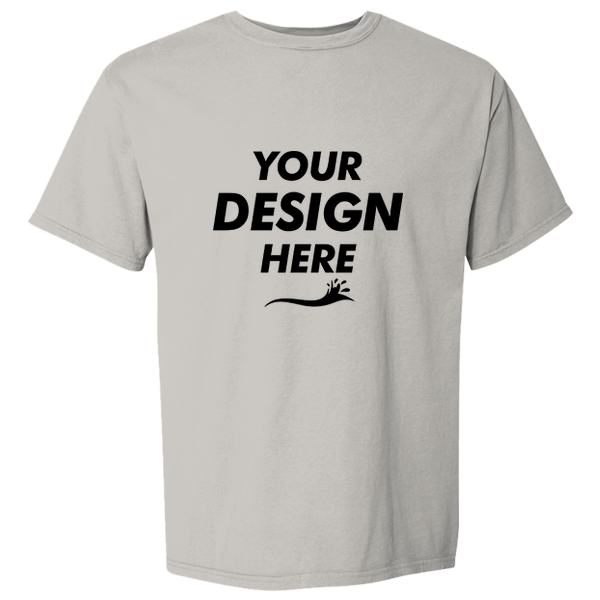 ComfortWash by Hanes Men's Garment-Dyed T-Shirt, Concrete Grey, Front view, Mockup