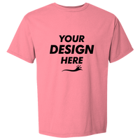 ComfortWash by Hanes Men's Garment-Dyed T-Shirt, Coral Craze, Front view, Mockup