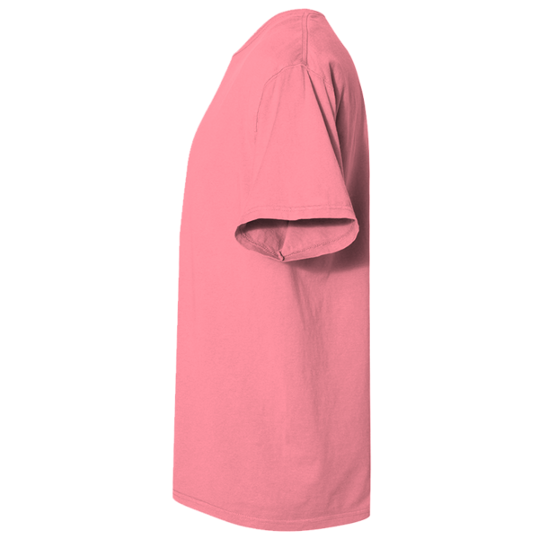 ComfortWash by Hanes Men's Garment-Dyed T-Shirt, Coral Craze, Left Sleeve view