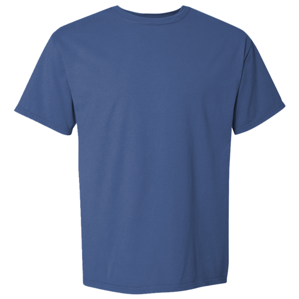 ComfortWash by Hanes Men's Garment-Dyed T-Shirt, Deep Forte Blue, Front view