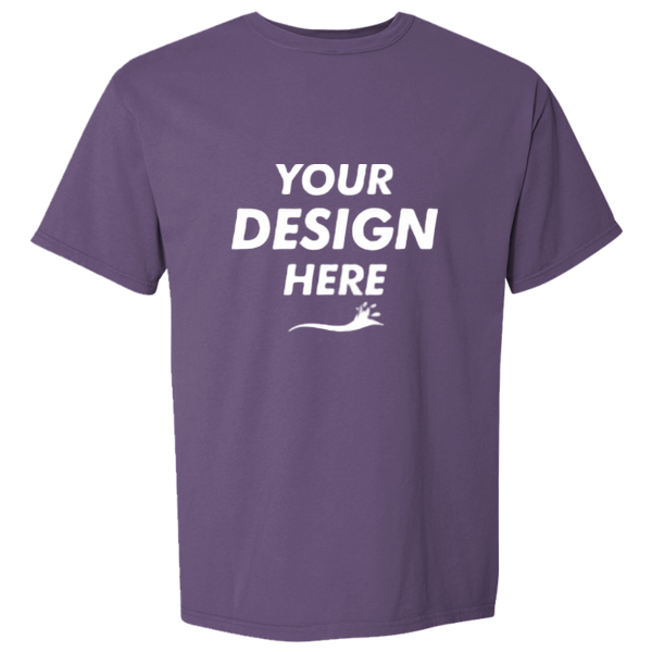 ComfortWash by Hanes Men's Garment-Dyed T-Shirt, Grape Soda, Front view, Mockup